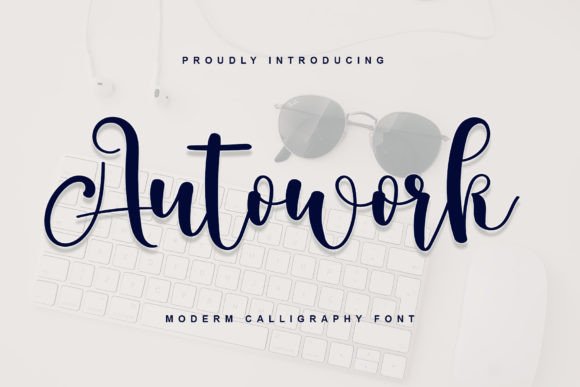 Autowork: A Luxury Handwritten Font for Digital Creators