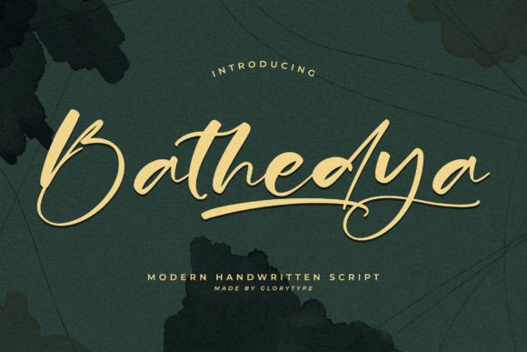 Bathedya: The Elegant Script Font That Elevates a Brand