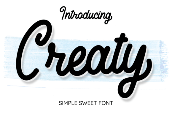 Creaty: A Handwritten Script Font for Creative Products