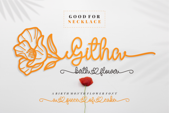 Githa Birth Flower: A Script Font for Editorial Elegance