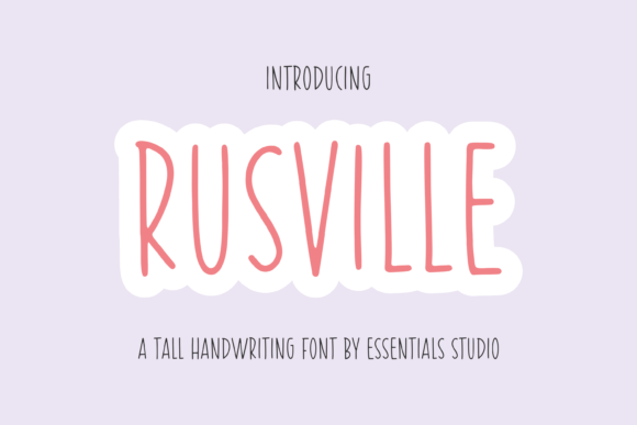 Rusville: A Handwritten Font for Editorial Tone and Personality
