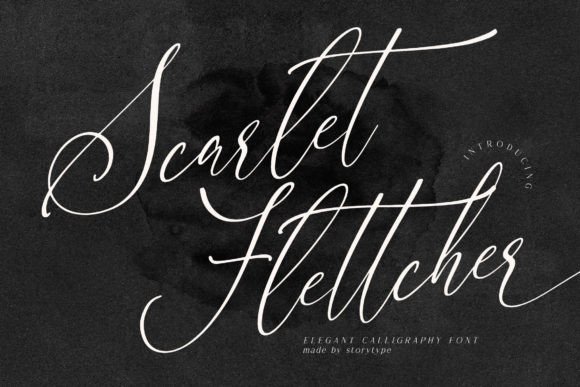 Scarlet Flettcher: An Elegant Calligraphy Font for Your Brand