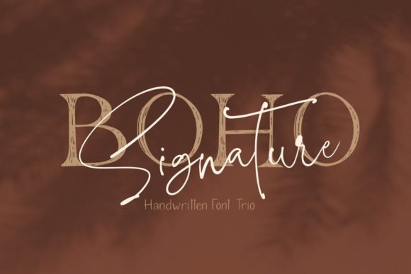 The Boho Signature Trio: A Typeface Collection for Editorial Mastery